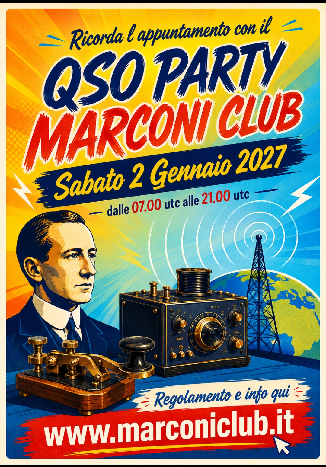 Marconi Club QSO Party Day - sabato 2 gennaio 2027